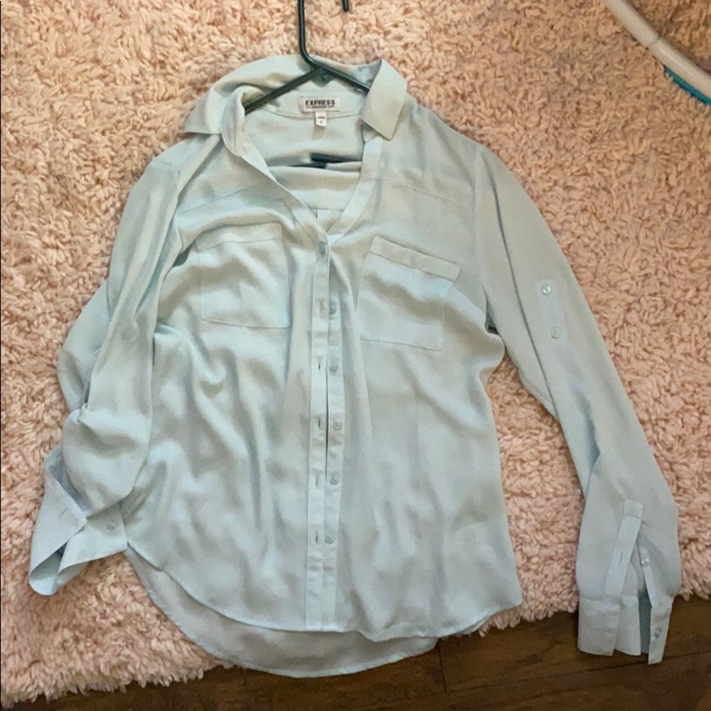 Express soft aqua small portofino shirt